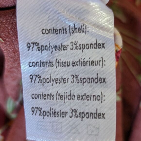 Danielle Bernstein Tie Back Roses And Daises Midi Silky Dress M Redwood Multi - Picture 13 of 16